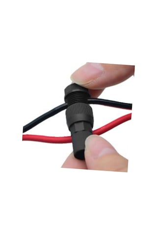 Yaozixa Siyah Nylon Bahçe Işığı Bağlantısı, Dış Mekan Elektrikli Bağlayıcı, Delikli Tap Konnektörü - 1 Adet