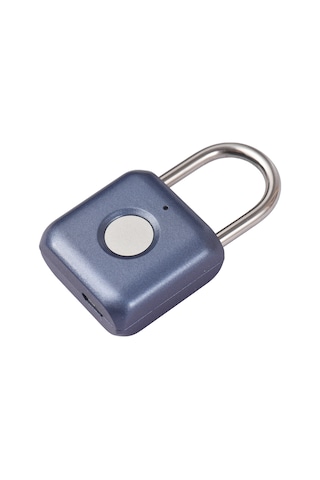 Folinda Mavi Mini Parmak İzi Kilit, 20 Parmak İzi Depolama, Ipx2 Suya Dayanıklı, Gizli Ve Güvenli Kilitleme, Çanta/kapi/uygulama İçin Batarya Dahil