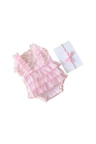 Bebek Fotoğraf Giysileri Dantel Romper Bowknot Saç Bandı Kıyafet Doğum Fotoğrafçılık Props Kostüm Giyim Bebek Tedarik Beyaz