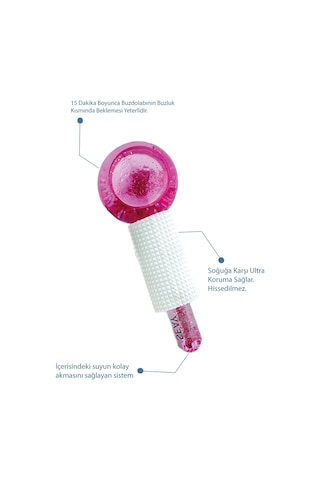 Seay Ice Globe Buz Küresi Soğuk Terapi Topu Masaj Aleti Pembe