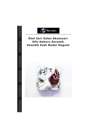 Özel Seri Salon Aksesuarı Ofis Dekoru Seramik Venedik Kedi Model Magnet