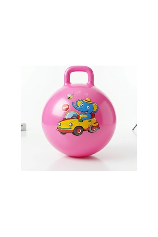 Nk Spor 55 Cm Pembe Zıp Zıp Pilates Topu - Tutma Saplı Zıplama Topu - Çocuk Ve Yetişkin Için Kondisyon Topu-kulplu Egzersiz Ve Oyun Topu Anti-burst