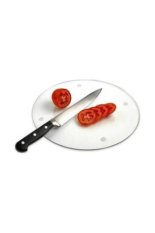 Fastbuy Şeffaf Akrilik Yuvarlak Kesme Tahtası, 30x30x0.3cm, Kaymaz Mat, Kullanışlı Yuvarlak Kesim Ürünü Diğer