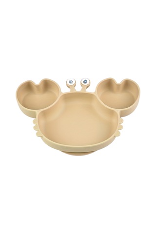 Çocuklar İçin Vantuzlu Sevimli Yengeç Şeklindeki Silikon Tepsi