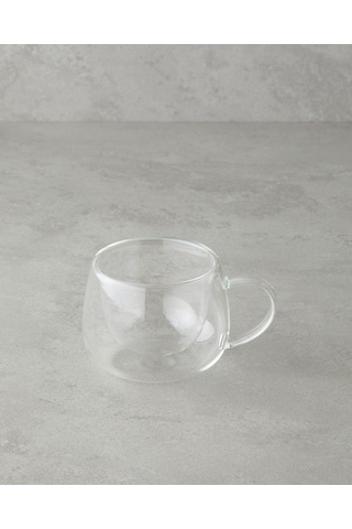 English Home Mistral Borosilikat Cam Double Wall Kupa 180 Ml Şeffaf Şeffaf