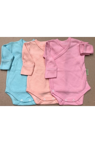 Özdemirlitekstil Bebelino Çıtçıtlı Badi Kruvaze (3'Lü Paket) (456567048) Çok Renkli