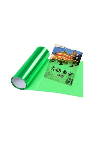 Yeşil-30x60cm-parlak Şeffaf Açık Siyah Duman Pvc Film Tonu 30x200cm Far Arka Lambası Wrap Kapak Filmi Folyo Etiket Kapa
