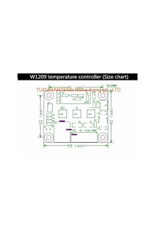 Dijital Termostat 12v Akvaryum Kuluçka Buzdolabı Termostat Thr205