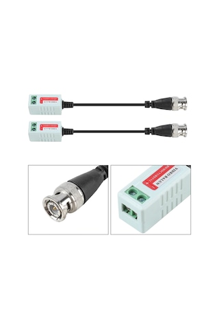 2 Adet Ahd Video Balun - Ahd Kamera Cat5 - Cat6 Bnc Çevirici
