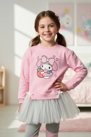 Koçak Kids Kuromi Desenli Tütü Detaylı Pembe Renk Kız Çocuk Taytlı Takım Pembe