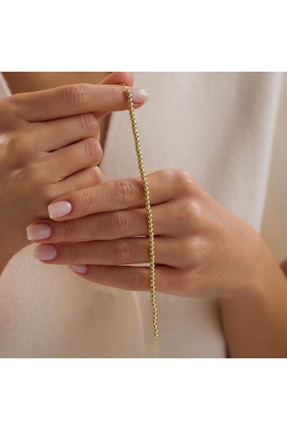 14 Ayar Top Zincir Altın Bileklik 1.80 Gram T14639 Çok Renkli
