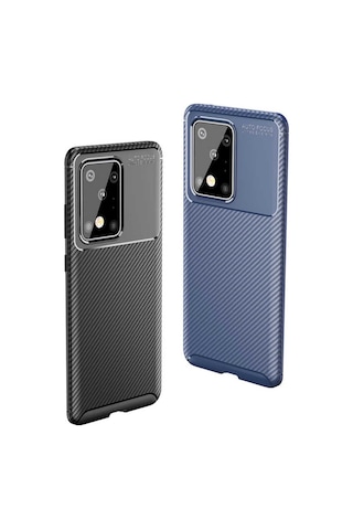 Samsung Galaxy Uyumlu S20 Ultra Kilif Karbon Silikon Case 417936171
