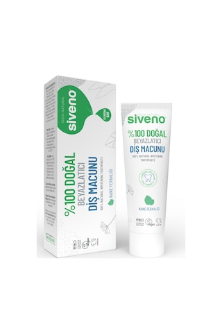 Siveno Doğal Diş Macunu Beyazlatıcı Nane Ferahlığı Florürsüz 65 Gr