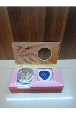 Love Pearl İstiridye İçinde Kutu Açılımı İnci Kolye Altın - Koyu Füme