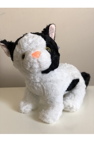 Sesli Miyavlayan Peluş Kedi 35cm