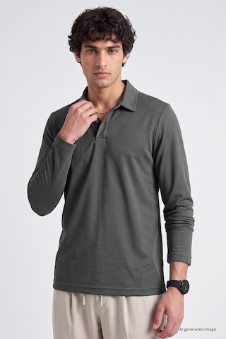 Tommy Life Haki Rahat Form Basic Erkek Polo Yaka T-shirt - 88512
