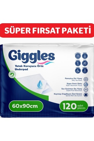 Giggles 60x90 Yatak Koruyucu Örtü 30'lu 4 Paket 120 Adet