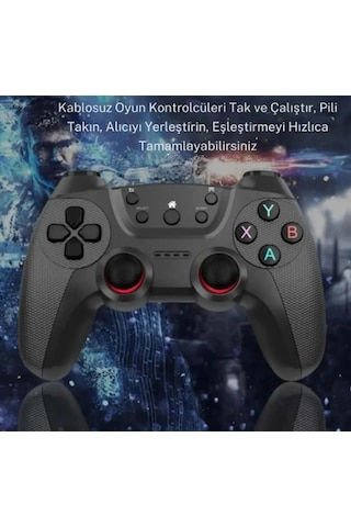 Hk Tech Gamepad Çiftli Tv Pc Uyumlu Oyun Konsolu 2.4ghz
