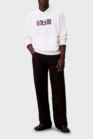 Calvin Klein Erkek Sweat Lv04rd258g Yaf Beyaz Beyaz