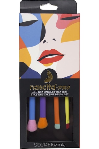 Nascita Secret Beauty 4 Lü Göz Makyaj Fırça Seti - 134