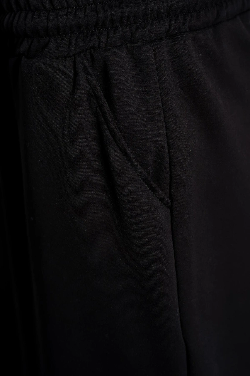 İki İplik Bol Paça Cep Detaylı Eşofman Altı - Siyah Siyah