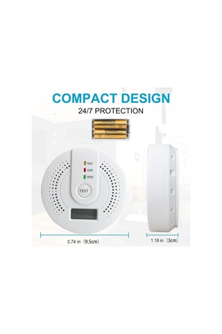 Yaozixa Ev Güvenliği İçin 2'li Paketli Akıllı Karbon Monoksit Tespit Cihazı - Dijital Ekranlı, Anlık Uyarı Ve Kolay Kurulum Diğer
