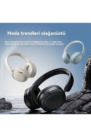 Aurora Bluetooth Kulaklıklar Kablosuz Oyun Kulaklısı Gürültü Önleme Kulaklıkları-siyah