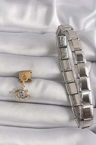 316l Çelik Gold Renk Sallantı Zirkon Taşlı Göz Model Nomination Charm Çok Renkli 52098813