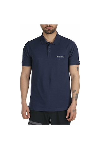 Columbia M Cascade Range Solid Erkek Polo Tişört CS0214-466 Lacivert