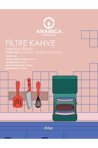 Filtre Kahve 250 Gr Öğütülmüş Kahve Taze Kavrulmuş Çekirdek V60