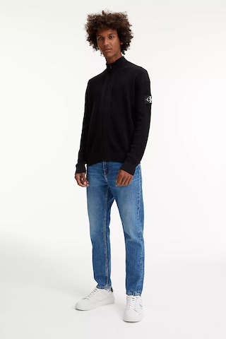 Erkek Fermuarlı Kazak - Siyah Black