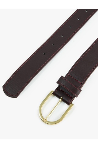 Koton Metal Tokalı Suni Deri Basic Kemer Bordo 7wak10007aa