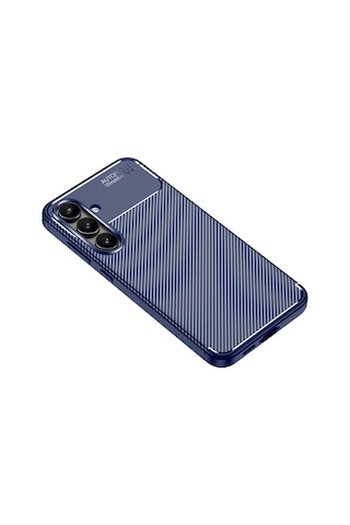 Vendas Galaxy Uyumlu S24 Fe Kılıf Zore Negro Silikon Kapak + Hayalet Ekran Koruyucu Lacivert