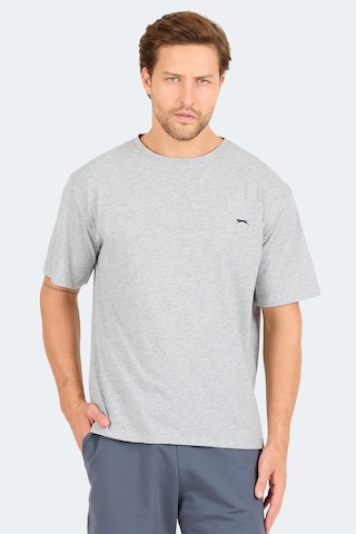 Slazenger Karnen In Oversize Erkek Baskılı Gri Tişört Gri