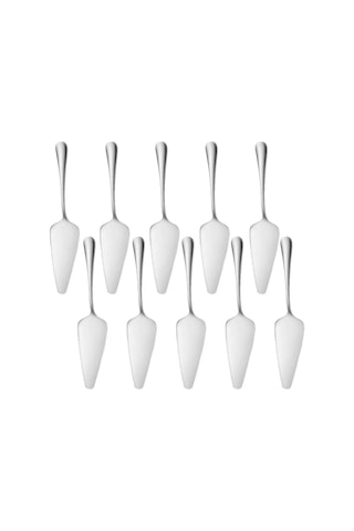 Vkemall 18/0 Paslanmaz Çelik 10'lu Kek Kaşığı Seti - Keskin Kenar, Ergonomik Kollü, Ev/restoran Mutfak Araçları Gümüş Diğer