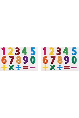 Duvar Süsü Sticker 2 Adet Rakamlı Desen Pvc 48x33x0,5cm