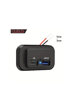 Honeybeeshop Clelo 1 Takım 12v 24v Rv Usb Soketi Cift Hizli Sarj Pd3.0 Tip C Ve Qc3.0 Usb A Araba Sarj Adaptoru Pil Olmadan Rv Prizleri