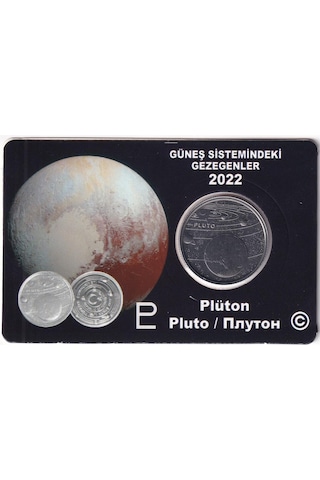 2022 Güneş Sistemindeki Gezegenler Serisi "plüton" Hatıra Para Özel Kitinde