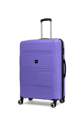 Lucas Polipropilen Kırılmaz Valiz, Büyük Boy Mor
