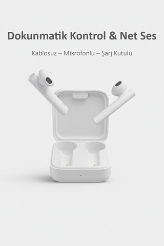 Bluetooth 5.0 Kablosuz Kulak İçi Kulaklık Anc Dokunmatik Kontrol Mikrofonlu Suya Dayanıklı