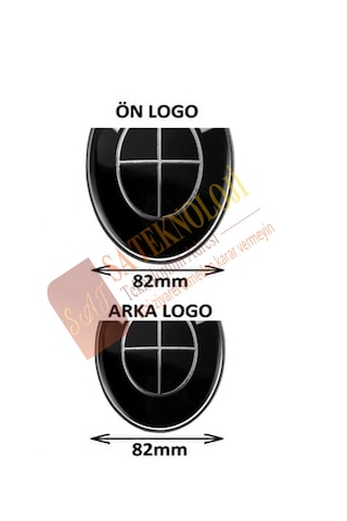 Bmw E60 Kaput Ve Bagaj Logo Takım 2li E60,e39,e34 Fullsiyah82-82