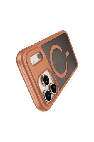 Buff Apple iPhone Uyumlu 17 Pro Max Magsafe Air Bumper Kılıf Orange Turuncu