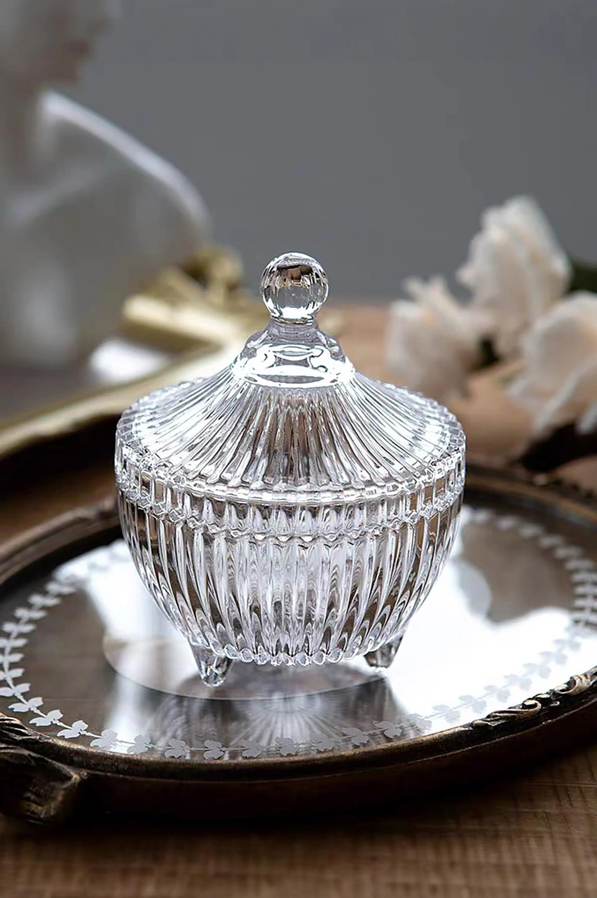 Cam Çizgili Şekerlik 50 Ml Şeffaf