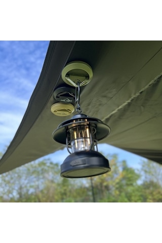 Ebitda Küçük Ve Kolay Kurulan Cool Camp Cf-a208 Kamp Çadırı, Manyetik Kanca Ile Skywalf Kamp Işığı Asılı, Haki Haki