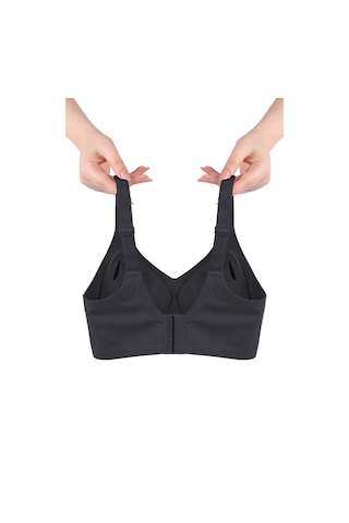 Balensiz Lazer Dikişsiz Görünmez Çıkarılabilir Pedli Toparlayıcı Sütyen Siyah