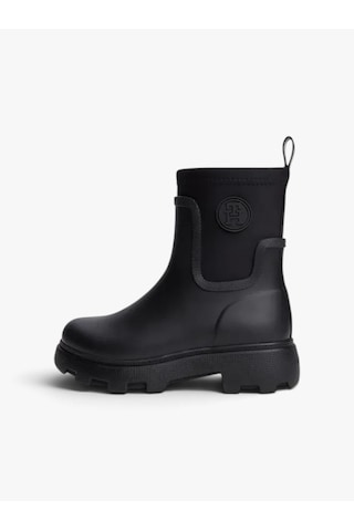 Tommy Hilfiger Th Stamp Warm Ankle Raın Boot Kadın Siyah Bot - Fw0fw09544