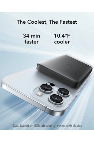 10000 Mah Taşınabilir Şarj Cihazı Qi2 Magsafe Powerbank - Titanium Titanyum
