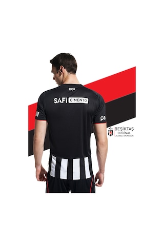 Beşiktaş 25/26 Siyah Beyaz Çubuklu Forma Bjk Kartal Baskılı Hediyelik Ahşap Kutulu Beyaz - Siyah