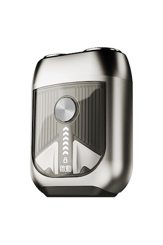 Xiaaokeji Elektrikli Şarj Edilebilir Manyetik Çift Başlıklı Tıraş Makinesi Teneke Rengi