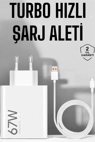 Şarj Aleti 67w Hızlı Şarj Turbo Type-c Uyumlu Şarj Adaptörü Kablosu 13753936